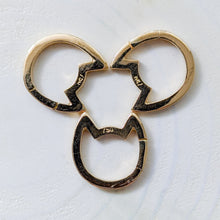 Load image into Gallery viewer, 18K Yellow Gold Eye of the Cat Plain Kitty Charm Enhancer