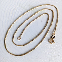 Load image into Gallery viewer, 16 inch 14k Yellow Gold Box Chain, 41 cm Box Chain Necklace