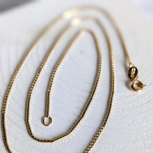 Load image into Gallery viewer, 16 inch 14k Yellow Gold Box Chain, 41 cm Box Chain Necklace