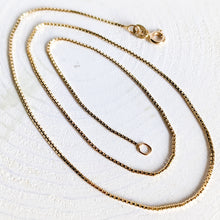 Load image into Gallery viewer, 16 inch 14k Yellow Gold Box Chain, 41 cm Box Chain Necklace