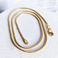 Load image into Gallery viewer, 16.5 Inch 14K Yellow Gold Snake Chain