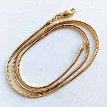 Load image into Gallery viewer, 18 inch 14K Yellow Gold Snake Chain