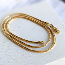 Load image into Gallery viewer, 18 inch 14K Yellow Gold Snake Chain