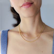 Load image into Gallery viewer, 18 inch 14K Yellow Gold Snake Chain