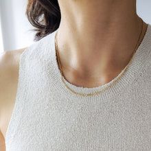 Load image into Gallery viewer, 16.75 inch 14K Yellow Gold Figaro / Trace Wire Chain Necklace