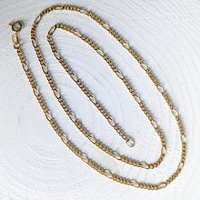 Load image into Gallery viewer, 16.75 inch 14K Yellow Gold Figaro / Trace Wire Chain Necklace