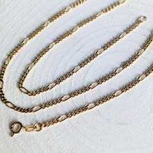 Load image into Gallery viewer, 16.75 inch 14K Yellow Gold Figaro / Trace Wire Chain Necklace