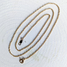 Load image into Gallery viewer, 16.5 inches 14K Yellow Gold Dainty Twist Rope Chain