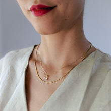 Load image into Gallery viewer, 17.5 inch 14K Yellow Gold Snake Chain