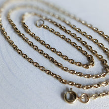 Load image into Gallery viewer, 1920s 20 inch 14K Yellow Gold Cable-Link Chain