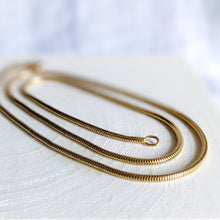 Load image into Gallery viewer, 16 inch 9K Yellow Gold Snake Chain