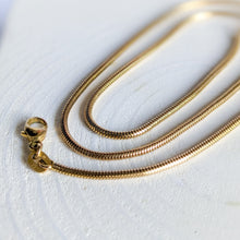 Load image into Gallery viewer, 16 inch 9K Yellow Gold Snake Chain