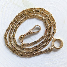 Load image into Gallery viewer, 17 inch 14K Rose Gold Fancy-Link Watch Chain