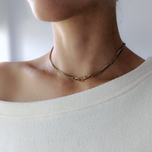 Load image into Gallery viewer, 14.75 inch 14K Rose Gold Fetter-Link Watch Chain