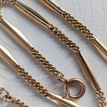 Load image into Gallery viewer, 14.75 inch 14K Rose Gold Fetter-Link Watch Chain