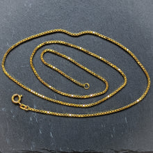 Load image into Gallery viewer, 20 inch 14k Yellow Gold Box Chain, 50 cm 1.2mm Box Chain Necklace