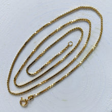 Load image into Gallery viewer, 20 inch 14k Yellow Gold Box Chain, 50 cm 1.2mm Box Chain Necklace