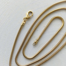 Load image into Gallery viewer, Reserved for E.S: 18 inch 14K Yellow Gold Snake Chain