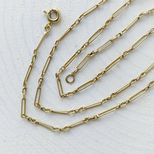 Load image into Gallery viewer, 18.25 inch 14K Yellow Gold Delicate Paperclip Chain