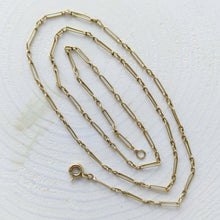 Load image into Gallery viewer, 18.25 inch 14K Yellow Gold Delicate Paperclip Chain