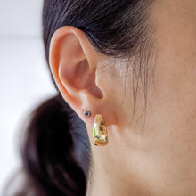 Load image into Gallery viewer, 14k Yellow Gold Tapered J-Hoop Earrings