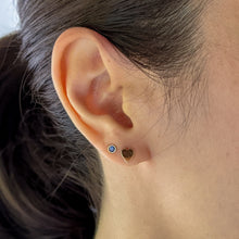 Load image into Gallery viewer, 14k Yellow Gold Heart Stud Earrings
