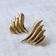 Load image into Gallery viewer, Reserved for IP: Vintage 14K Yellow Gold Wing-Style Earrings - Final Balance