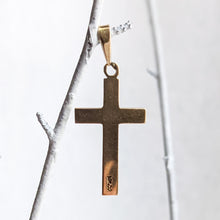 Load image into Gallery viewer, 14K Yellow Gold Minimalist Crucifix Pendant