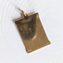 Load image into Gallery viewer, Vintage 14K Yellow Gold Qu'hier Que Demain Merrin Pendant