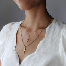 Load image into Gallery viewer, 10K Yellow Gold Ostby & Barton Diamond and Pearl Drop Pendant