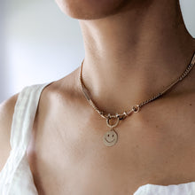 Load image into Gallery viewer, 18K Yellow Gold Eye of the Cat Mid-Century Diamond Charm Enhancer