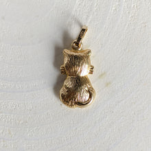 Load image into Gallery viewer, 14K Yellow Gold Cat Charm