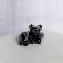 Load image into Gallery viewer, 18K Yellow Gold Onyx Panther Pendant