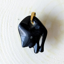 Load image into Gallery viewer, 18K Yellow Gold Onyx Panther Pendant