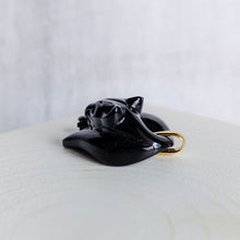 Load image into Gallery viewer, 18K Yellow Gold Onyx Panther Pendant
