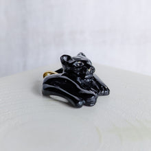Load image into Gallery viewer, 18K Yellow Gold Onyx Panther Pendant