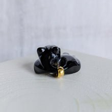 Load image into Gallery viewer, 18K Yellow Gold Onyx Panther Pendant