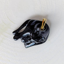Load image into Gallery viewer, 18K Yellow Gold Onyx Panther Pendant