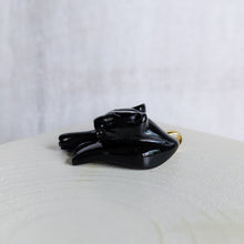 Load image into Gallery viewer, 18K Yellow Gold Onyx Panther Pendant