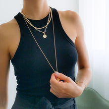 Load image into Gallery viewer, 18.5 inch 14K Yellow Gold Herringbone Chain