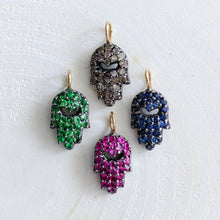 Load image into Gallery viewer, Diamond Hamsa Charm Pendant