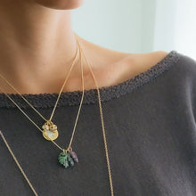 Load image into Gallery viewer, Emerald Hamsa Charm Pendant