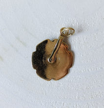 Load image into Gallery viewer, 14K Yellow Gold "He Loves Me" Blue Enamel Spinner Charm