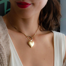 Load image into Gallery viewer, 14K Yellow Gold Puffy Witch's Heart Pendant