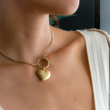 Load image into Gallery viewer, 14K Yellow Gold Puffy Witch's Heart Pendant