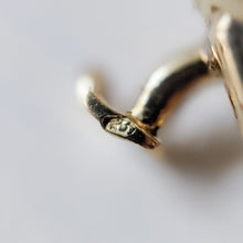 Load image into Gallery viewer, Vintage 14K Yellow Gold Enamel Pearl Toadstool Mushroom Figurine Pendant