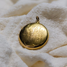 Load image into Gallery viewer, Antique 14K Yellow Gold Diamond Monogrammed Locket