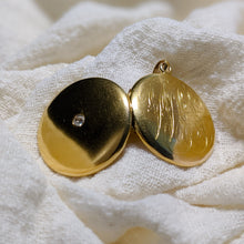 Load image into Gallery viewer, Antique 14K Yellow Gold Diamond Monogrammed Locket