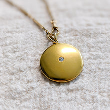 Load image into Gallery viewer, Antique 14K Yellow Gold Diamond Monogrammed Locket