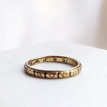 Load image into Gallery viewer, Art Deco 18K Yellow Gold Orange Blossom Stacking Band Size US 6 / UK L.5